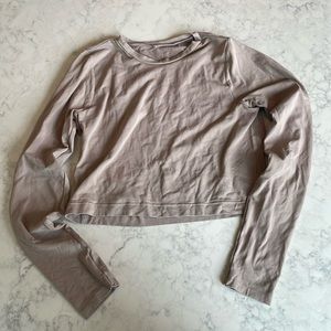 Brown color, worn, stretchy, comfortable